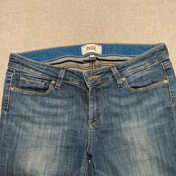 Paige dark wash straight leg jeans - Picture 2 of 4